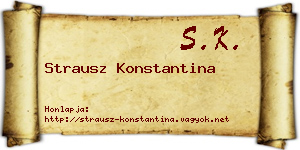 Strausz Konstantina névjegykártya